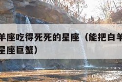 能把白羊座吃得死死的星座（能把白羊座吃得死死的星座巨蟹）