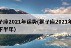 狮子座2021年运势(狮子座2021年运势下半年)