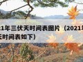 2021年三伏天时间表图片（2021年三伏天时间表如下）