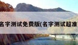 名字测试免费版(名字测试超准)